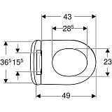 Комплект инсталляции с подвесным унитазом Geberit iCon 500.060.TC.I
