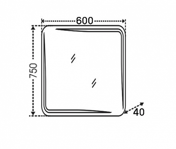Зеркало для ванной Юпитер 60 с LED-подсветкой Санта 900507