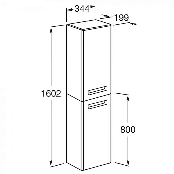 Шкаф - колонна Roca The Gap R цвет тиковое дерево ZRU9302842