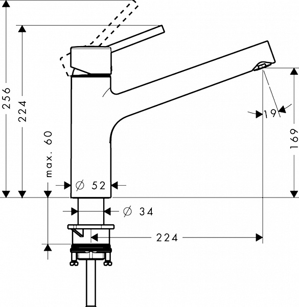 Смеситель для кухни HANSGROHE Talis S 32851000