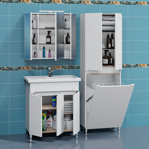 Тумба для умывальника напольная "Лондон 80" 3 дв. (ум.Фостер 80) Санта