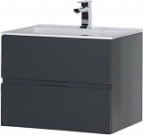 Тумба с раковиной Aquanet Алвита 70 серый антрацит 00213093