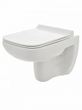 AQM2007 Унитаз подвесной AQUAme с сиденьем SoftClose, технология смыва Rimless. 550х350х375