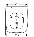 Крышка для чаши Roca The Gap 801472001 Soft close петли хром