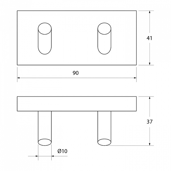 Крючок двойной, латунь, Edifice, IDDIS, EDISB20i41