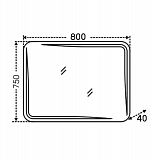 Зеркало для ванной Юпитер 80 с LED-подсветкой Санта 900509