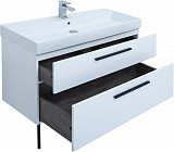 Тумба под раковину Aquanet Nova 100 белый глянец 00249922