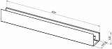 Полка Aquanet Магнум 90x12 черная матовая, с крючками 00302222