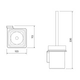 Ерш, матовое стекло, сплав металлов, Slide, белый матовый, IDDIS, SLIWTG0i47