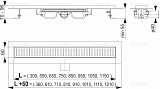 Душевой лоток AlcaPlast APZ101-1050 Low Водоотводящий желоб