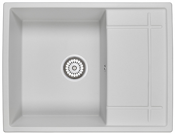 Мойка кухонная Granula прямоугольная кварц 6501, АРКТИК