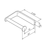 A50A34122 Inspire V2.0, Держатель для туалетной бумаги, черный, шт