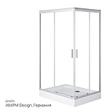 W90G-404-120290-MT Gem Twin Slide 120x90. Душевое ограждение,120x90, профиль мат хром, стекло прозра