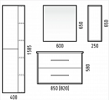 Шкаф-пенал Corozo Гольф 40 универсальный, сонома SD-00000389