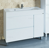 Тумба под раковину Марс 100 с двумя ящиками напольная Санта 700187е