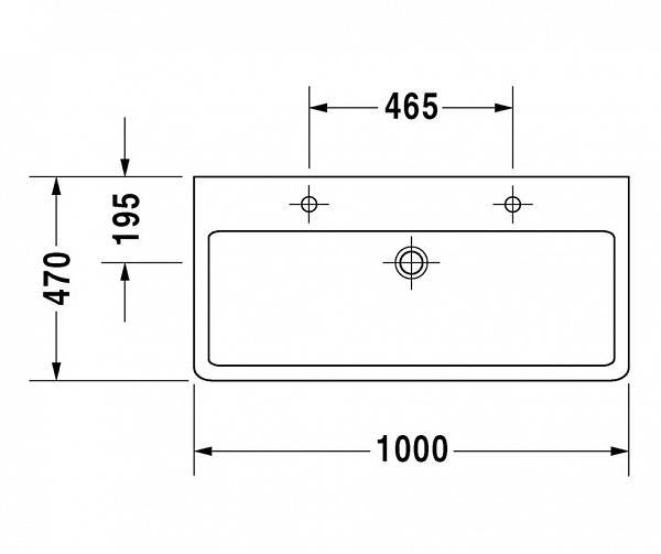 Раковина Duravit Vero 0454100024 100 см