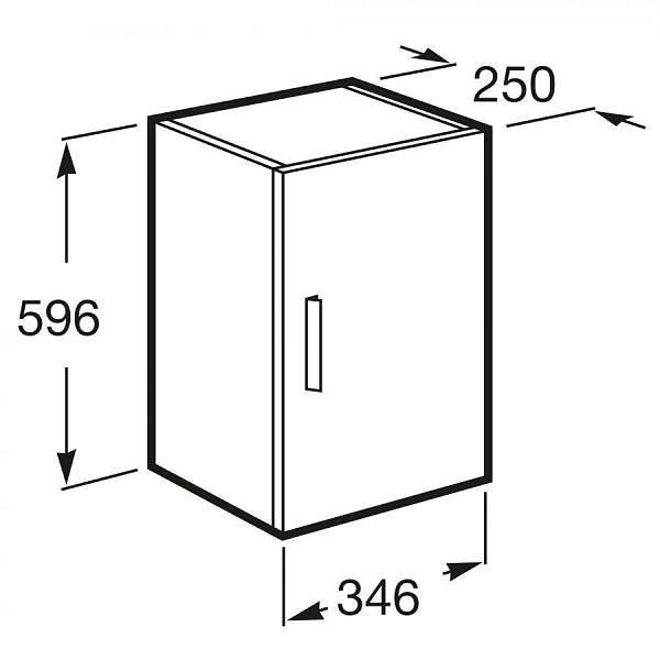 Шкафчик Roca Debba 60 белый ZRU9302712