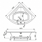 Акриловая ванна Vagnerplast Veronela Corner 140x140 VPBA140VEA3X-04