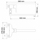 Смеситель для ванны с длинным изливом Wasserkraft  Leine 3502L