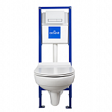 Комплект Cersanit S-SET-CityC/LPRO/S-DL/WG-w подвесной унитаз+инсталляция+кнопка