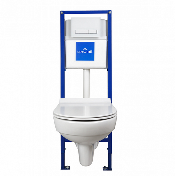 Комплект Cersanit S-SET-CityC/LPRO/S-DL/WG-w подвесной унитаз+инсталляция+кнопка