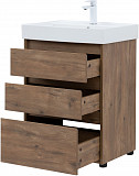 Тумба под раковину Aquanet Nova Lite 60 дуб рустикальный (3 ящика) 00302471