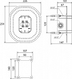 Встраиваемый механизм для смесителей скрытого монтажа R-box X070052