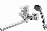 Смеситель для ванны c длинным изливом с аксессуарами Bravat Riffle F672106C-LB