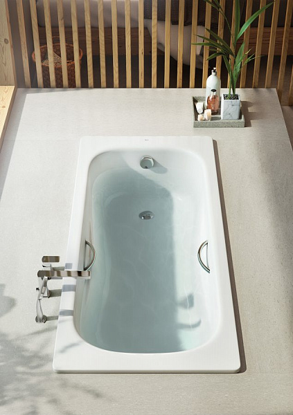 Стальная ванна Roca Princess-N 160x75 2203E0000 с отверстиями под ручки