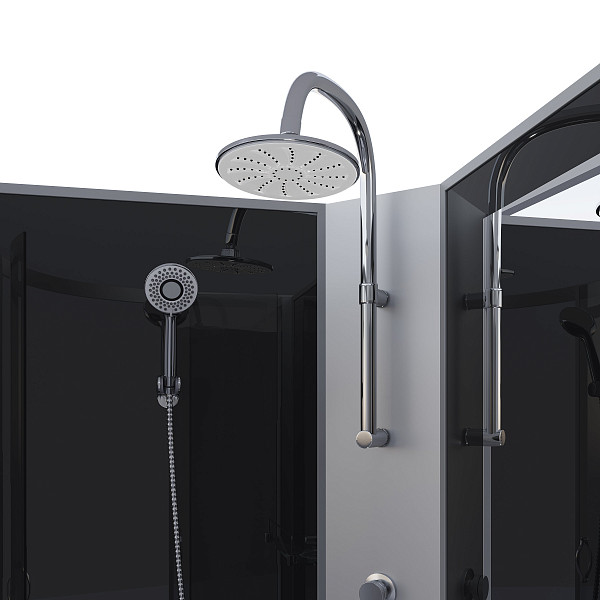 Душ.каб. NG-3512-14LBKT (1200х800х2100-2400) низкий поддон(13см) стекло ТОНИРОВАННОЕ 3 места