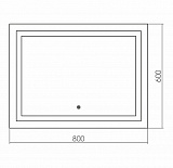 Зеркало PRAGMA (800*600) с сенсорным выключателем