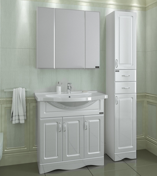 Тумба под раковину Верона 80 напольная с цоколем Санта 700113