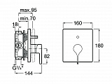 Смеситель Roca Insignia для ванны-душа скрытого монтажа 5A0B3AC00