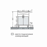 Тумба под раковину Сити 60 Санта 201075