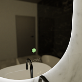 Rusken Зеркало с ореольной LED подсветкой, 550х1000 УНИВЕРСАЛЬНАЯ ПОДСВЕТКА