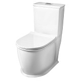 Унитаз GR-4492S Retro (670*350*825) напольный БЕЗОБОДКОВЫЙ с тонкой крышкой, 1 место