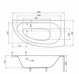 Акриловая ванна Besco Milena 150x70 WAM-150-NP Правая