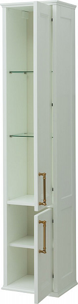 Пенал Aquanet Бостон 36 L белый матовый (ручки золото) 00242219