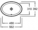 Встраиваемая раковина Jacob Delafon Vox 56х39 см EYH102-00
