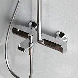 F078F500 Func, душ. система: см-ль д/ванны/душа с ТМС, душ.штанга, верхн. душ квадр., ручн.душ, хром