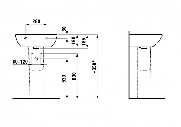 Полупьедестал Laufen Pro 8.1995.1.000.000.1
