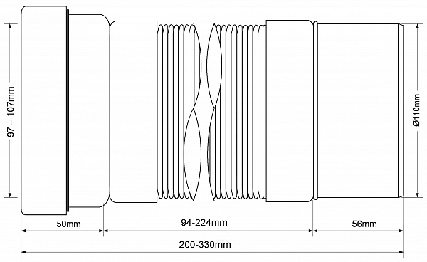 Гофра для унитаза McAlpine MRWC-F20P