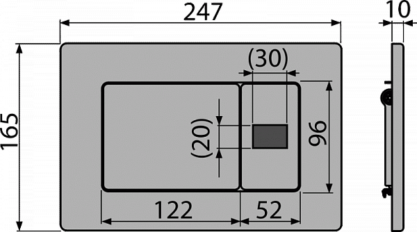 Клавиша смыва AlcaPlast M279S сенсорная Antivandal