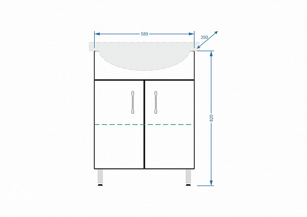 Тумба "Концепт 60 ЭКО", Эрика 60