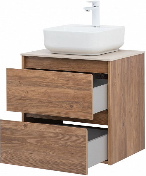 Тумба под раковину Aquanet Nova Lite 60 дуб шоколадный (2 ящика) 00287879