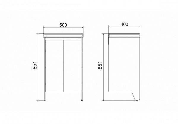 Тумба напольная Klaufs 50.2D tnKLA.50.2D-617.217