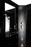 Душ.каб. NG-6508-14BKTG (900х900х2100-2400) высокий поддон(40см) стекло ТОНИРОВАННОЕ алюм черный 4 места