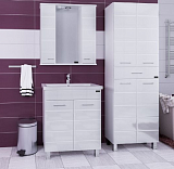 Зеркальный шкаф Омега 75, свет Санта 107005