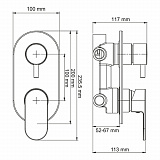 Смеситель для ванны и душа Wasserkraft Dinkel 5871