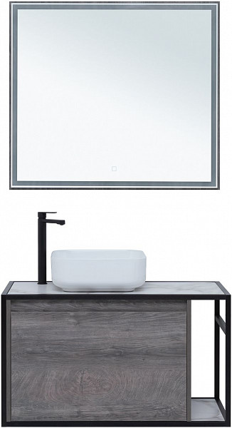 Тумба под раковину Aquanet Nova Lite Loft 90 L дуб рошелье 00261656